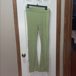 61. Wild Fable Green Knit Flare Pants